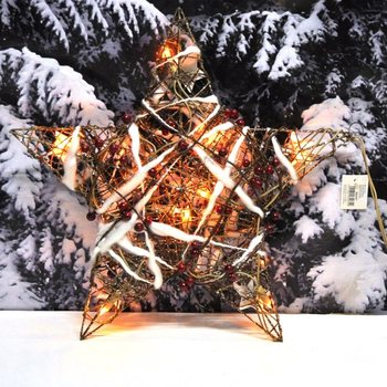 VELIKA SVJETLEĆA BOŽIĆNA ZVIJEZDA DEKORACIJA 45 CM (2 kom.)