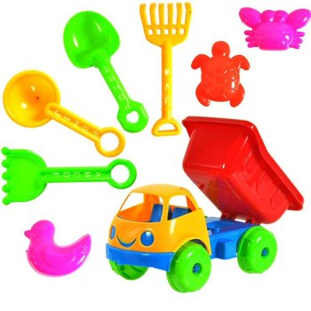 Set za Plažu Igračka Kamion Kiper 17 cm (10 kom.)
