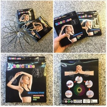 Magic Rings / Flow Rings - Kinetički 3D Magični Prsten - SREBRNI | U KUTIJI (10 kom.)