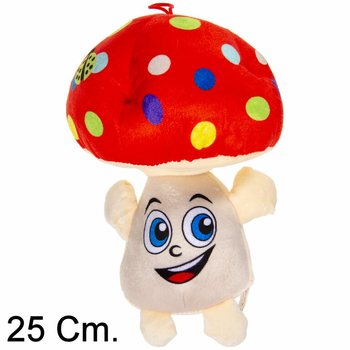 Velika Plišana Gljiva s Licem - 25 cm - Mix Boja (6 kom.)