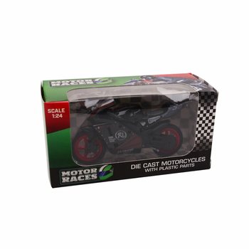 SUPER SPORT MOTOCIKL DIE CAST, MJERILO 1:24 U DISPLEJU (24 kom.)