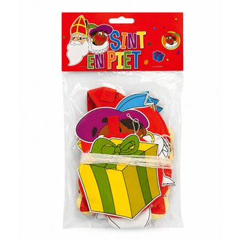 Girlanda Sinterklaas i Piet s privjescima - 4 m (6 kom.)
