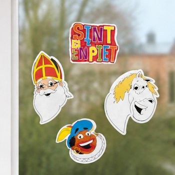 SINTERKLAAS SINT & PIET - DVOSTRANI DEKORATIVNI PANELI, SET OD 4 DIJELA (6 kom.)