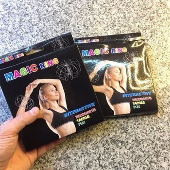 Magic Rings / Flow Rings - Kinetički 3D Magični Prsten - SREBRNI | U KUTIJI (10 kom.)