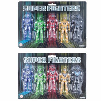 SUPER FIGHTERS - 5 Akcijskih Figura na Kartici (6 kom.)