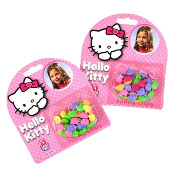 HELLO KITTY SMIJE&Scaron;NE KOPČE ZA KOSU U STALKU (35 kom.)