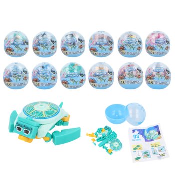KOCKE ZA SLAGANJE SEA LIFE U KAPSULI I DISPENSERU (12 kom.)