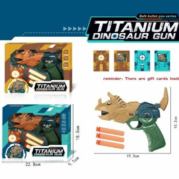Dinosaur pi&scaron;tolj sa strijelama i metom - Poklon kutija (Set od 2)
