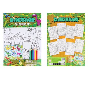 VELIKI SET ZA BOJANJE - MODEL: DINOSAUR - Dim. 22x30x1 CM (12 kom)