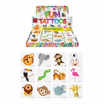 FUN TATTOO - DZUNGLA ŽIVOTINJE - DISPLAY (48x12 komada)