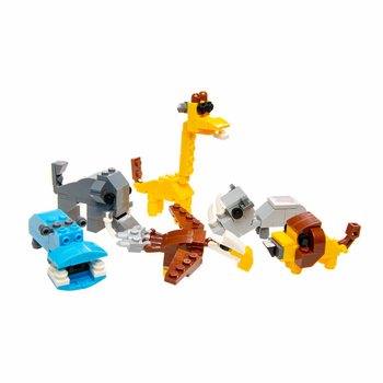 Kocke za Građenje u Jajetu - Mix Životinje iz Džungle (12 kom.)