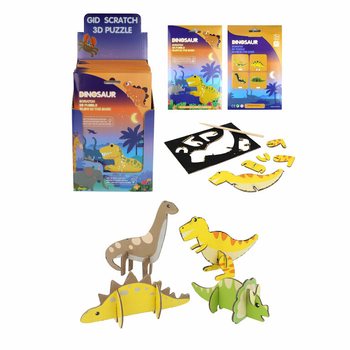 SCRATCH 3D Dinosaur Puzzle - Display (18 komada)