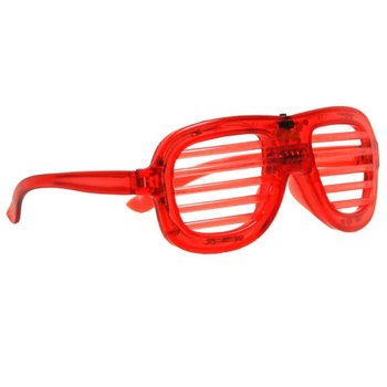 Naočale SHUTTER SHADES s LED Osvjetljenjem - Boja: Crvena (12 kom.)