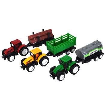 Igračka traktor s prikolicom na blisteru 21 cm (6 kom.)