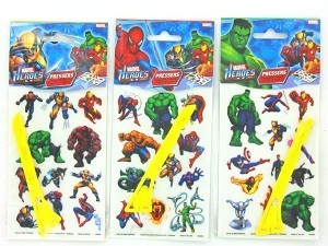 TETOVAŽE ZA STRUGANJE / NALJEPNICE MARVEL HEROES (24 kom.)