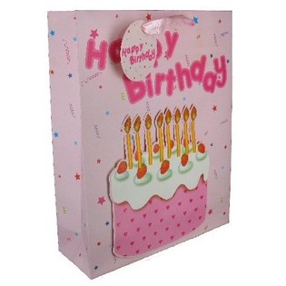 Poklon vrećica Happy Birthday Roza (12 kom.)