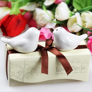 Set Posudica za Sol i Papar "LOVE BIRDS" Poklon za Vjenčanje (5 kom.)