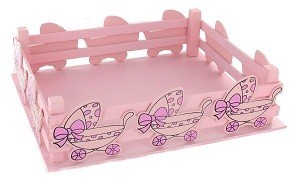 DEKORATIVNA KO&Scaron;ARICA - BABY ROZA (2 kom.)
