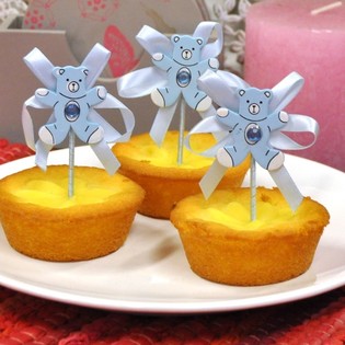UKRAS ZA CUPCAKE ROĐENJE - PLAVI MEDVJEDIĆ (12 kom.)