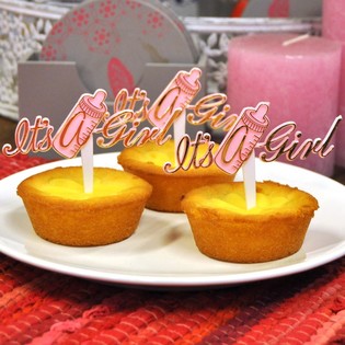 Ukrasi za Cupcake Rođenje - It's a Girl (12 kom.)