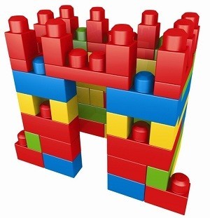 MEGA BLOKS Kocke za Građenje u Torbi (70 Dijelova) - 8309