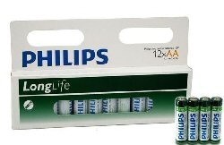 12x BATERIJE "PHILIPS - SUPER HEAVY DUTY" AA - LONGLIFE (12 kom Blister)