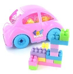 Veliki Auto za Djevojčice s Kockama za Građenje