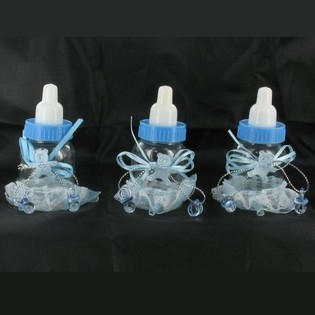 Plave Ukrasne Bočice za Bebe s Resicama (6 kom.)