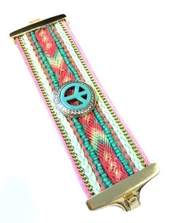 Luksuzna &Scaron;iroka Narukvica Mint Ibiza Peace (1 kom)
