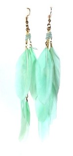 Nau&scaron;nice s perjem menta | Ibiza stil (1 kom.)