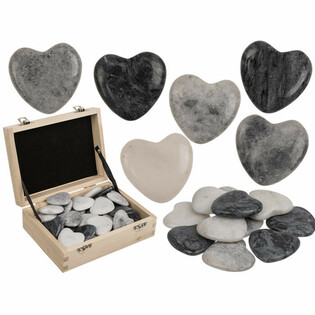 PRIRODNI KAMEN U OBLIKU SRCA - WORRY STONES (36 kom)