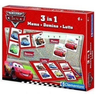 IGRA 3 U 1 DISNEY PIXAR CARS - MEMO - DOMINO - LOTO