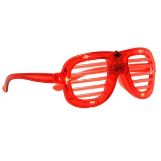 Naočale SHUTTER SHADES s LED Osvjetljenjem - Boja: Crvena (12 kom.)