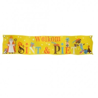 BANNER DOBRODO&Scaron;LICE SINTERKLAAS & PIET XXL 300 X 60 CM (7 kom.)