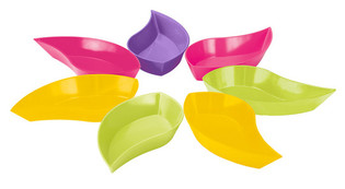 Zak! Designs Set Zdjela za Grickalice Flora Listovi, 7 Dijelova (1 set)