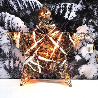 VELIKA SVJETLEĆA BOŽIĆNA ZVIJEZDA DEKORACIJA 45 CM (2 kom.)