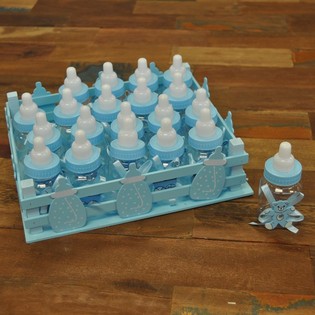 Ukrasna Kutija s 20 Mini Bočica za Bebe - Plava
