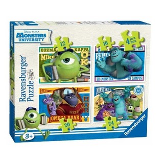 PUZZLE DISNEY PIXAR ČUDOVI&Scaron;TA IZ SVEUČILI&Scaron;TA 4-U-1 (6 kom.)