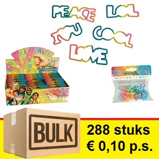 ***GRUPNA PONUDA*** LUCKY BANDS NARUKVICE ZA DJECU - MODEL: RIJEČI (288 kom.)