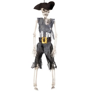 Viseći kostur: Piratski kapetan 40 cm (6 kom.)