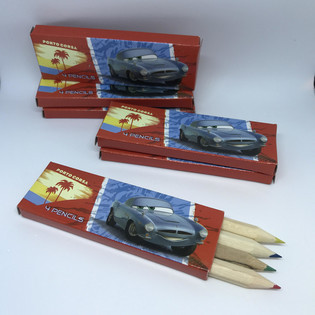 Drvene Bojice Disney Cars - Set od 4 kom. u Kutijici (48 kom.)