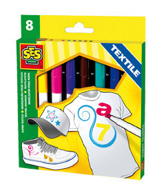 SES Flomasteri za Tekstil Maxi (Set od 8)