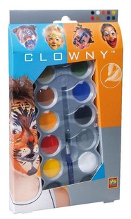 SES Clowny Boje za Lice na Bazi Vode (10 Boja) (1 kom.)