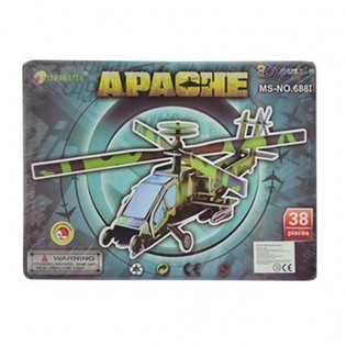 Velike 3D puzzle &ndash; helikopter Apache (3 kom.)
