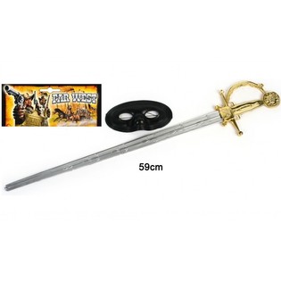 Zorro maska i mač set - 59 cm (6 kom.)