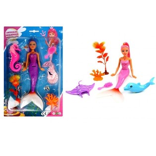 Velika lutka sirena na kartici, 25 cm (2 kom.)