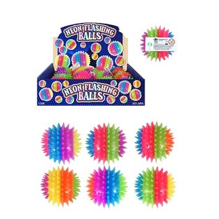 VELIKE NEON SPIKEY SVJETLEĆE LOPTICE SKOČICE, 7,5 cm. U DISPLAYU (12 kom.)