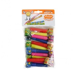 12 KOMADA SMILEY ZVIŽDALJKI (SET 12 KOM.)