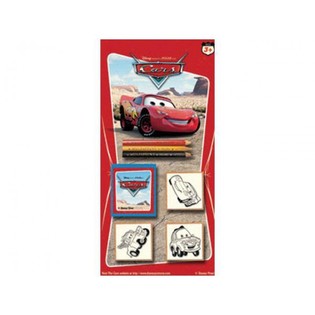 Veliki Set za Bojanje i Pečate Disney Cars na Kartonu (24 kom.)