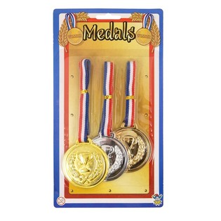 Set od 3 Pobjedničke Medalje na Kartici (Zlatna, Srebrna, Brončana) 6kom